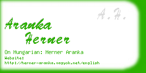 aranka herner business card